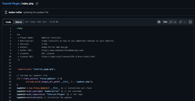 Tutorial Plugin